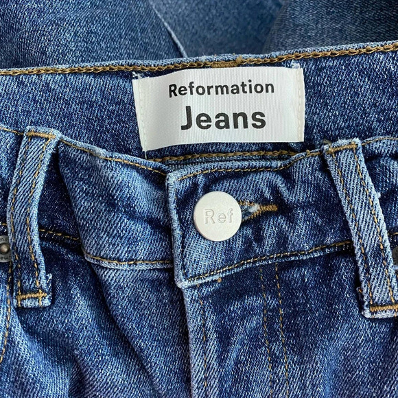 REFORMATION Serena High Waist Skinny Jeans in Kasai Blue‎ Size US 25 - Picture 9 of 12